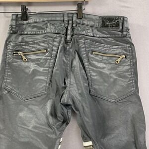 Robin's Jean Jeans Men 32 (Fits 36x34) Black Show Moto Biker USA Hip Hop Grunge